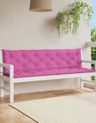 vidaXL Възглавници за градински пейки 2 бр розови 200x50x7 см плат