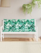 vidaXL Възглавници за градински пейки 2 бр с листа 150x50x7 см плат