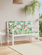 vidaXL Възглавници за градински пейки 2 бр шарени 120x50x7 см плат