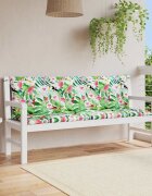 vidaXL Възглавници за градински пейки 2 бр шарени 150x50x7 см плат