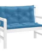 vidaXL Възглавници за градински пейки 2 бр сини 100x50x7 см плат