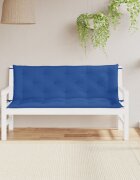 vidaXL Възглавници за градински пейки 2 бр синьо 150x50x7 см плат