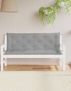 vidaXL Възглавници за градински пейки 2 бр Сиво 150x50x7 см плат