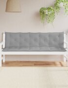 vidaXL Възглавници за градински пейки 2 бр Сиво 180x50x7 см плат