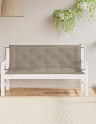 vidaXL Възглавници за градински пейки 2 бр таупе 150x50x7 см плат