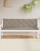 vidaXL Възглавници за градински пейки 2 бр таупе 180x50x7 см плат