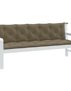 vidaXL Възглавници за градински пейки 2 бр таупе 180x50x7 см плат