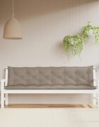 vidaXL Възглавници за градински пейки 2 бр таупе 200x50x7 см плат