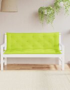 vidaXL Възглавници за градински пейки 2 бр Яркозелени 150x50x7 см плат