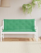 vidaXL Възглавници за градински пейки 2 бр зелено 150x50x7 см плат