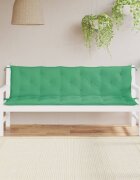vidaXL Възглавници за градински пейки 2 бр зелено 180x50x7 см плат