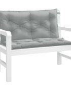 vidaXL Възглавници за градински пейки 2бр меланж светлосиви 100x50x7см