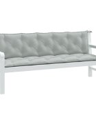 vidaXL Възглавници за градински пейки 2бр меланж светлосиви 180x50x7см
