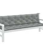 vidaXL Възглавници за градински пейки 2бр меланж светлосиви 200x50x7см