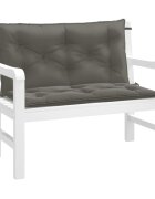 vidaXL Възглавници за градински пейки 2бр меланж тъмносиви 100x50x7 см