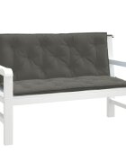 vidaXL Възглавници за градински пейки 2бр меланж тъмносиви 120x50x7 см