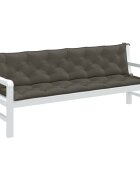 vidaXL Възглавници за градински пейки 2бр меланж тъмносиви 200x50x7 см