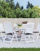 vidaXL Възглавници за градински стол 6 бр черно каре 50x50x3 см плат