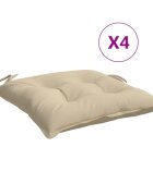 vidaXL Възглавници за палети 4 бр бежови 50x50x7 см Оксфорд плат