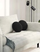 vidaXL Възглавници за седалки 2 бр. Кадифе Черно Ø30 x 13 см