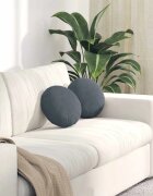 vidaXL Възглавници за седалки 2 бр. Кадифе Тъмен сив Ø30 x 13 см