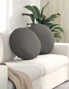 vidaXL Възглавници за седалки 2 бр. Кордюрова тъкан Светлосиво