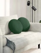 vidaXL Възглавници за седалки 2 бр. Кордюрова тъкан Тъмен зелен