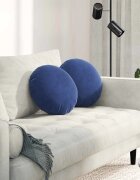 vidaXL Възглавници за седалки 2 pcs Полицейско синьо Ø 40 x 13 см