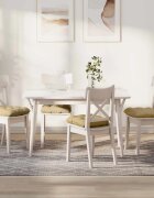 vidaXL Възглавници за седалки 4 бр. Кордюрова тъкан Сивозелен