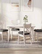 vidaXL Възглавници за седалки 4 бр. Кордюрова тъкан Светлосиво