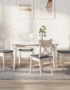 vidaXL Възглавници за седалки 4 бр. Микрофибърна тъкан Тъмен сив