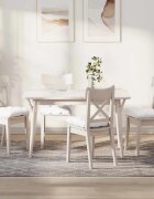 vidaXL Възглавници за седалки 4 бр. Текстил Бяло 40 x 40 x 12 см