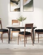 vidaXL Възглавници за седалки 4 бр. Текстил Черно 40 x 40 x 12 см