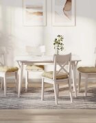 vidaXL Възглавници за седалки 4 бр. Текстил Кремаво 40 x 40 x 12 см