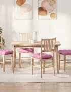 vidaXL Възглавници за седалки 4 бр. Текстил Розово 40 x 40 x 12 см