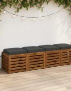 vidaXL Възглавници за седалки - 4 части SOEST 4 бр. 100% полиестер