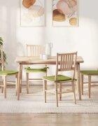 vidaXL Възглавници за седалки 4 pcs Светло зелено 40 x 40 x 3 cm