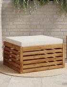vidaXL Възглавници за седалки SOEST 100% полиестер Бяло 80 x 80 x 7 см