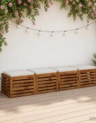 vidaXL Възглавници за седалки SOEST 4 бр. 100% полиестер Бяло