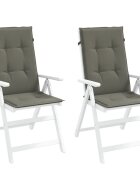 vidaXL Възглавници за стол 2 бр меланж тъмносиви 120x50x4 см плат