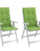 vidaXL Възглавници за стол 2 бр меланж зелени 120x50x4 см плат