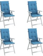vidaXL Възглавници за стол 4 бр меланж сини 120x50x4 см плат