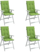 vidaXL Възглавници за стол 4 бр меланж зелени 120x50x4 см плат