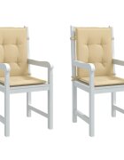 vidaXL Възглавници за столове 2 бр меланж бежови 100x50x4 см плат
