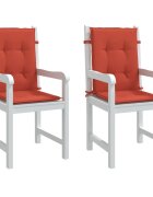 vidaXL Възглавници за столове 2 бр меланж червени 100x50x4 см плат