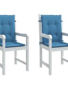 vidaXL Възглавници за столове 2 бр меланж сини 100x50x4 см плат
