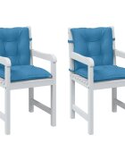 vidaXL Възглавници за столове 2 бр меланж сини 100x50x7 см плат