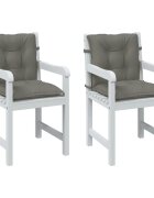 vidaXL Възглавници за столове 2 бр меланж тъмносиви 100x50x7 см плат