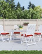 vidaXL Възглавници за столове 4 бр червени 40x40x7 см Оксфорд плат