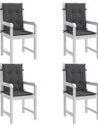 vidaXL Възглавници за столове 4 бр меланж антрацит 100x50x4 см плат